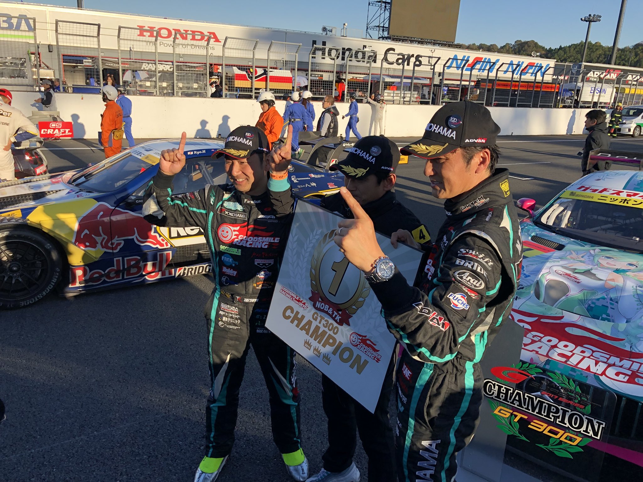 Tatsuya Kataoka and Nobuteru Taniguchi won the 2017 GT300 Championship for GoodSmile Racing & Team Ukyo